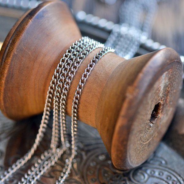 цепочка "твист", цвет платина, звено 3х2х0.5 мм