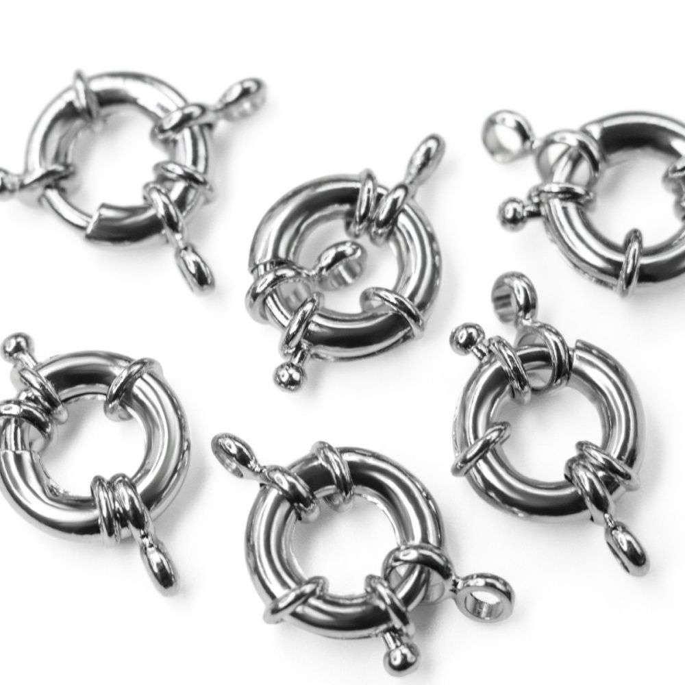 Замочки замочек-кольцо, цвет платина, 12.5-13x6 мм