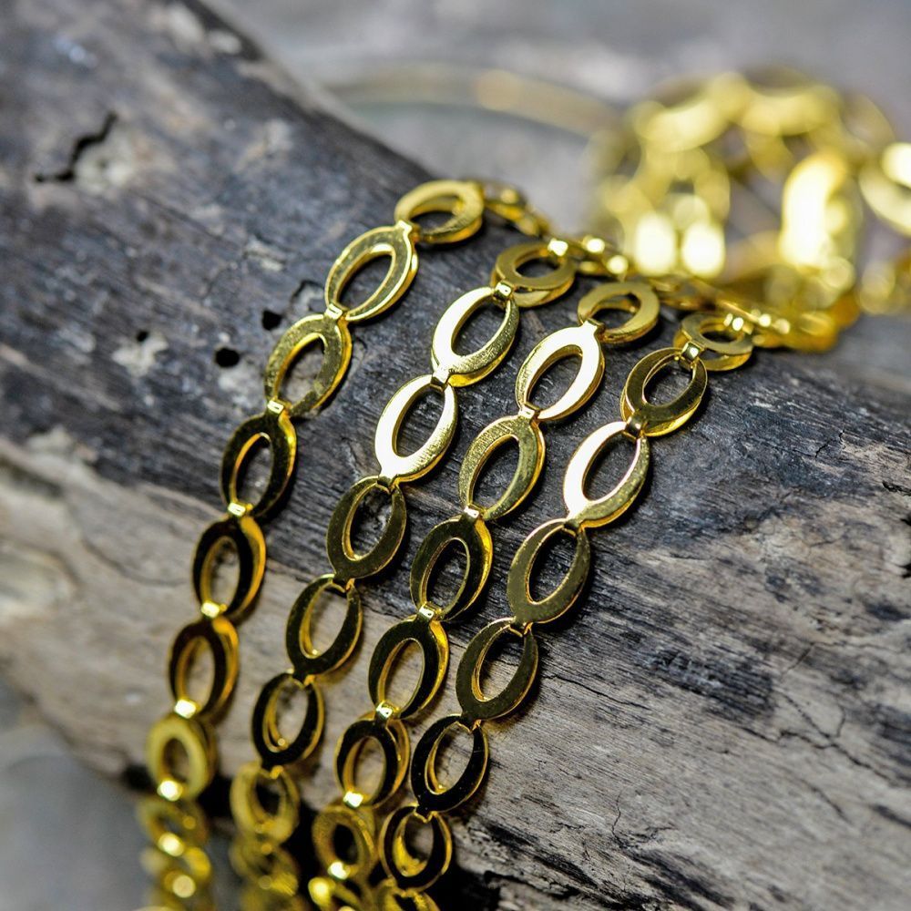 цепочка "эллипс", цвет золото, звено 9x5x2 мм