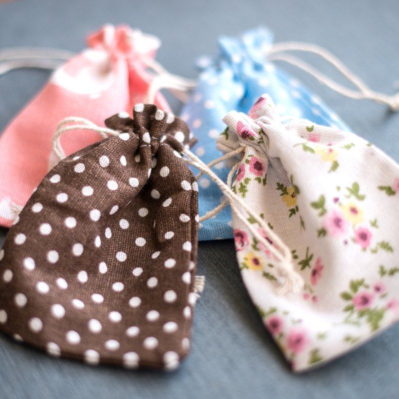 мешочек холщовый с принтом, цветовой микс, 140х100 мм