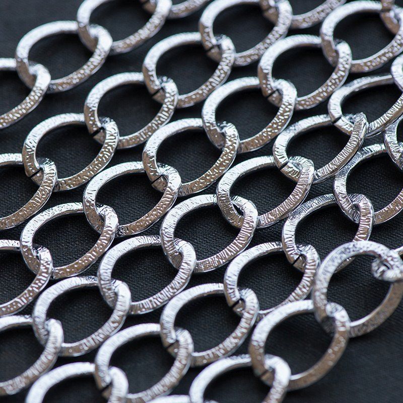 цепочка "бриз", алюминий, цвет серебро, 15x20 мм