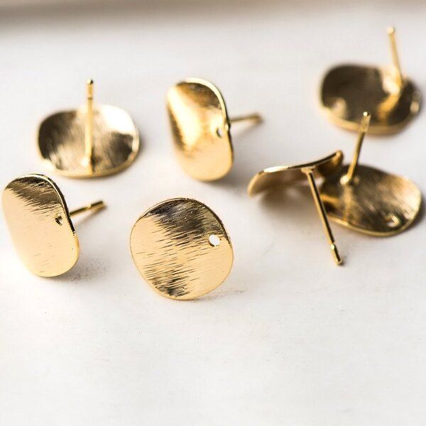 пуссеты "раунд-скратч", позолоченные, 12 мм