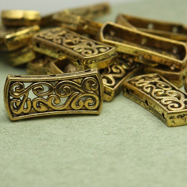 коннектор "витраж", цвет античное золото, 27х12х4 мм