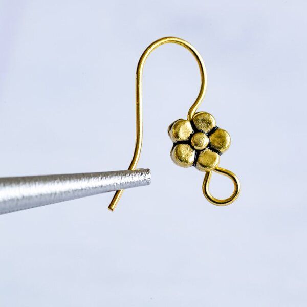 швензы "цветок", цвет античное золото, 18х18х3 мм