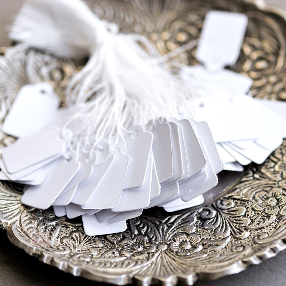 ярлык на тесьме, теги, 23х13 (уп 100 шт)