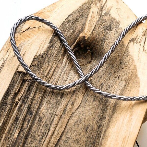 шнур витой из полиэстера, цвет темно-серый, 3.5 мм