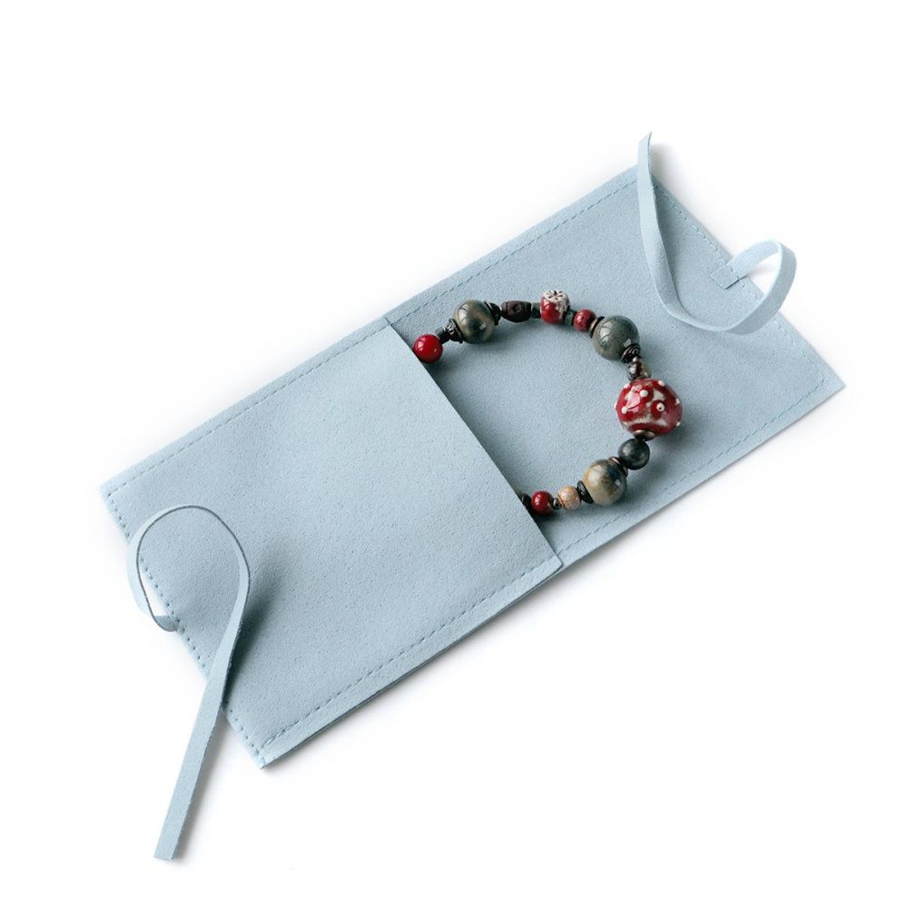 конверт для украшений, микрофибра, цвет голубой, 90х90 мм