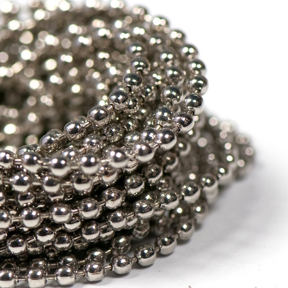 цепочка "шарик", цвет платина, шарик 2 мм