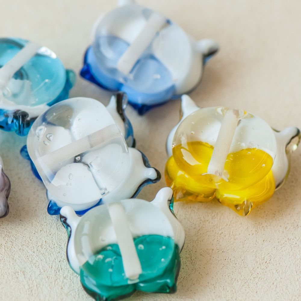 бусина, мурано "бабочка", фигурная, темно-синий, 20х20 мм