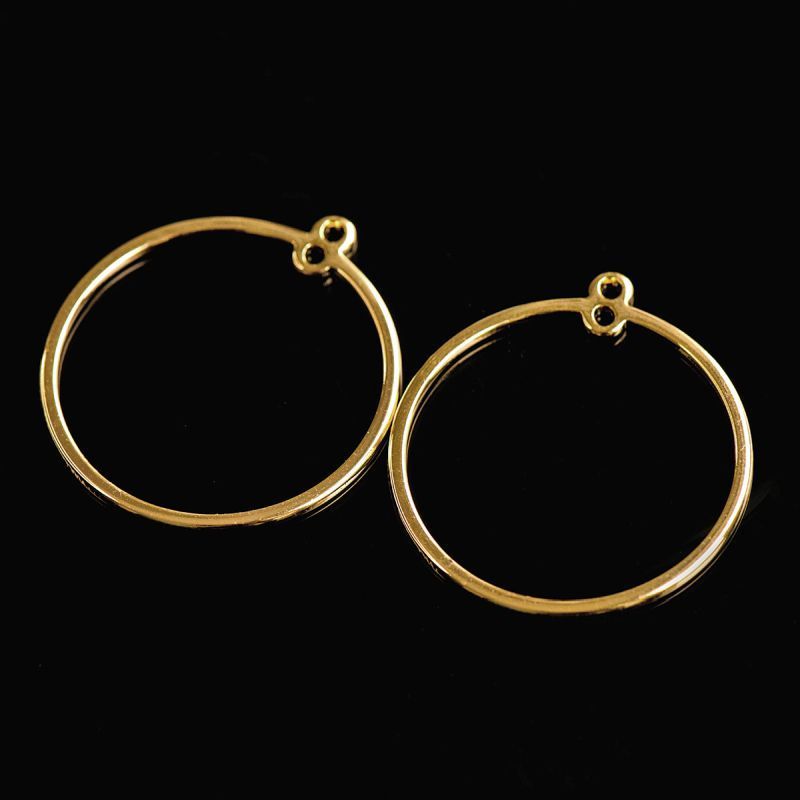 коннектор "ринг", позолота,  27.5x25x1 мм