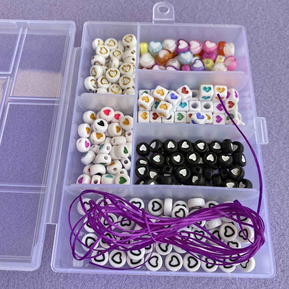 набор бусин в органайзере "виолетта"