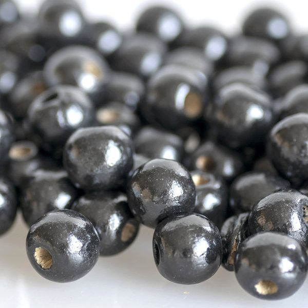 бусина дерево 12, цвет черный, 12х10.5 мм