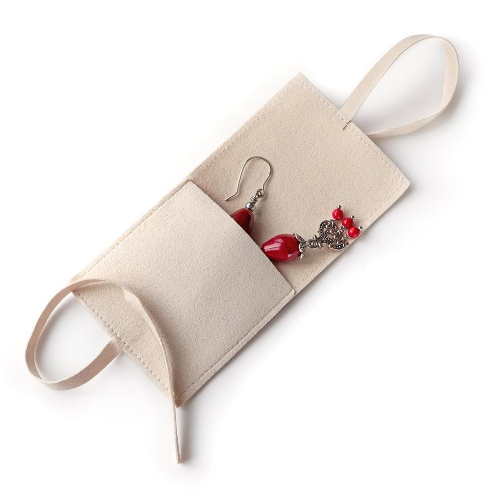 конверт для украшений, микрофибра, цвет бежевый, 60х60 мм