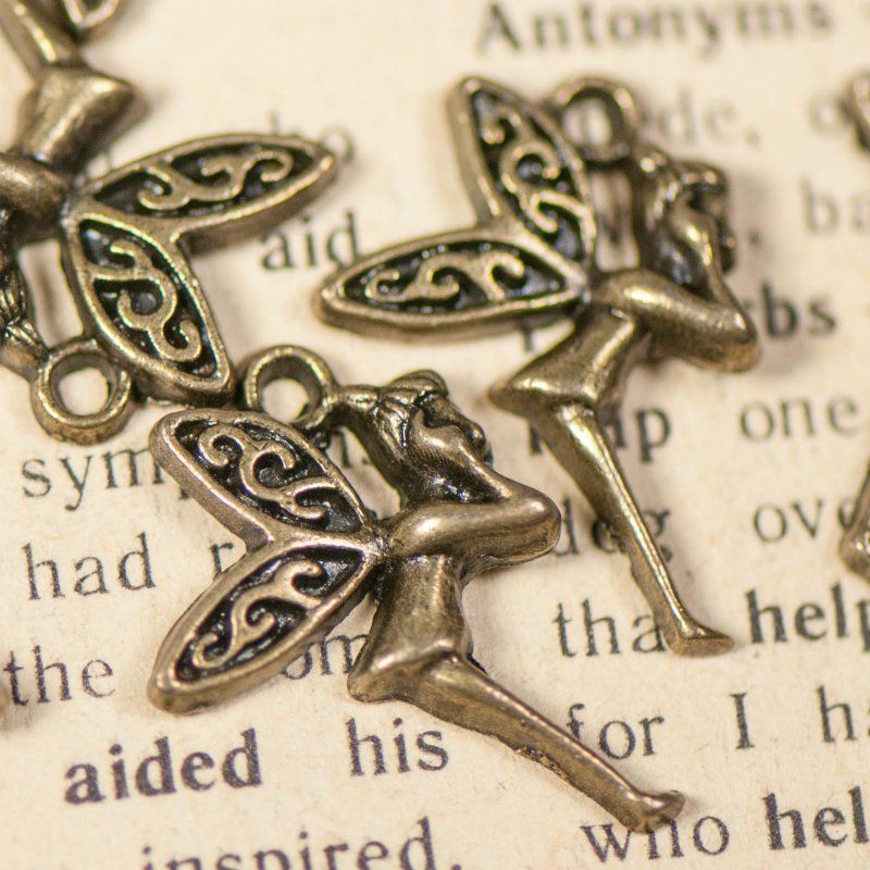 подвеска металлическая "белл", цвет античная бронза, 23x16x3.5 мм