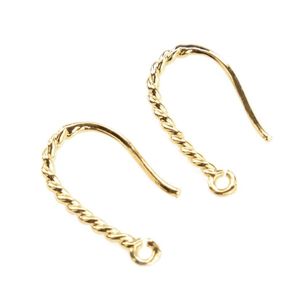 швензы "дениз", позолоченные, 17x9x1.4 мм 