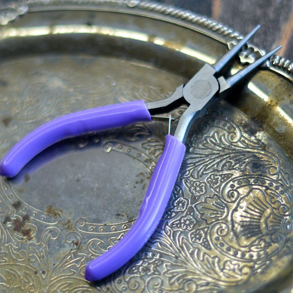 инструмент, круглогубцы, сиреневые ручки, 11.5x8.6x0.9 мм