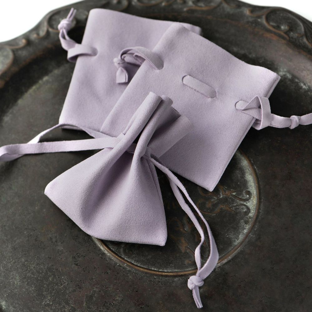 мешочек для украшений, микрофибра, цвет сиреневый, 8x7 см