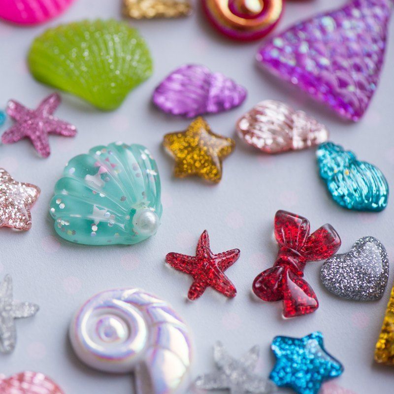 кабошон из смолы "гламур", цветовой и размерный микс