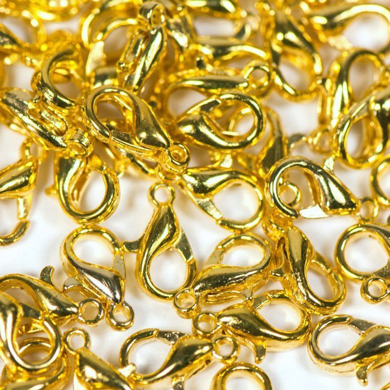 Замочки замочек-лобстер, цвет золото, 6х10 мм