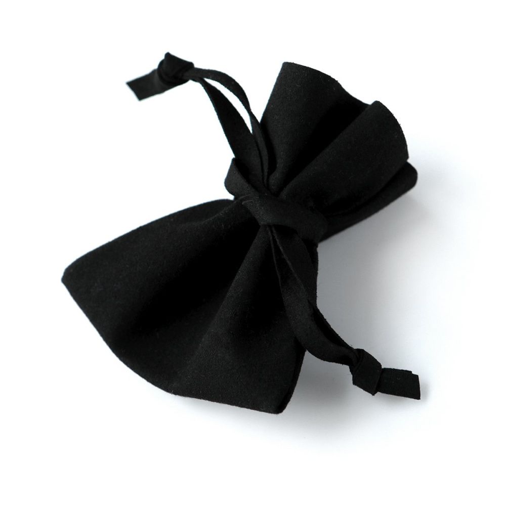 мешочек для украшений, микрофибра, цвет черный, 8x7 см