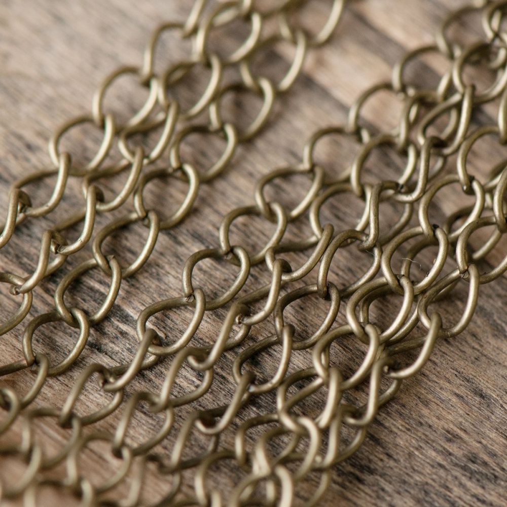 цепочка "кластер", цвет античная бронза, звено 6х4х0.7 мм