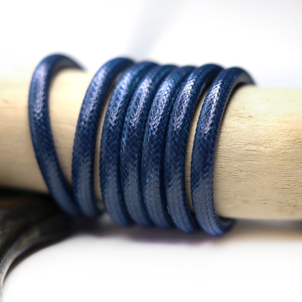 шнур вощеный, цвет темно-синий, 3 мм