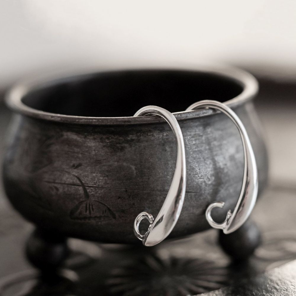 швензы "ласкари", посеребрение, 19x10x2 мм 