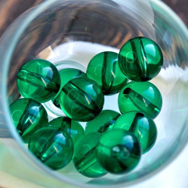 бусина, акрил 20, цвет зеленый, 20 мм