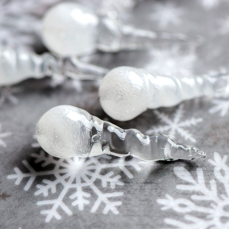 бусина, мурано "сосулька", прозрачный, 28-30х10 мм