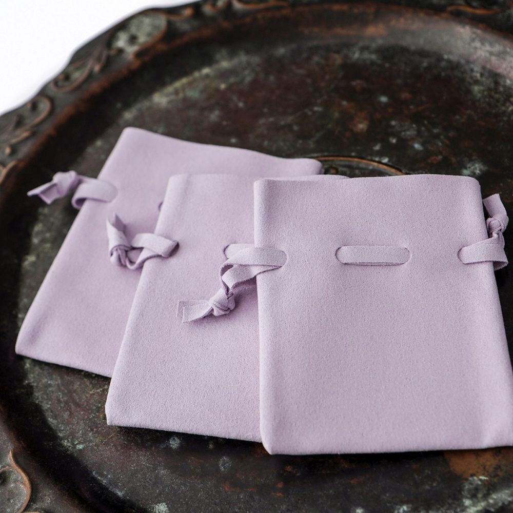 мешочек для украшений, микрофибра, цвет сиреневый, 10x8 см