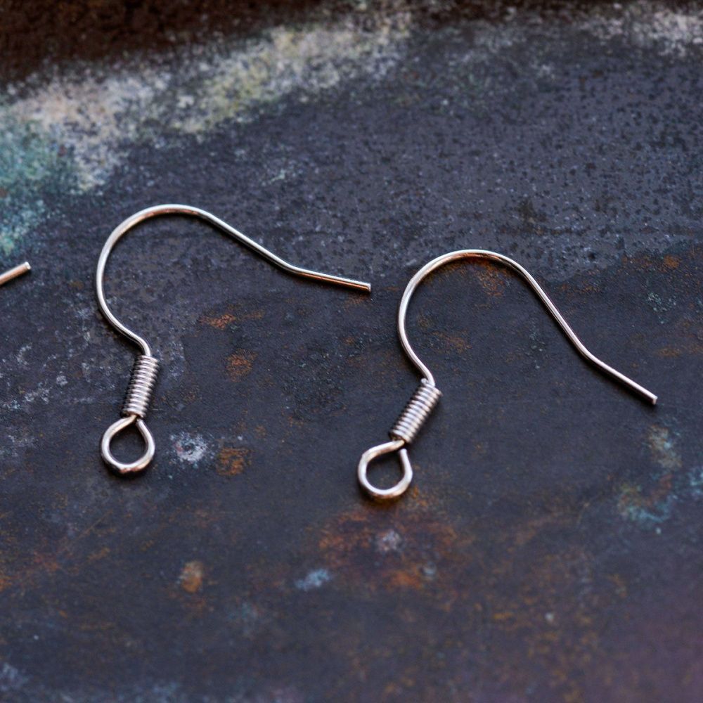 швензы "спираль", цвет платина, 17х0.7 мм