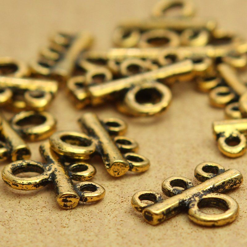 коннектор "весы", цвет античное золото, 13x16x3 мм