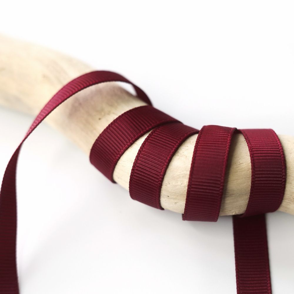 лента репсовая, цвет бордовый, ширина 9.5 мм ленты