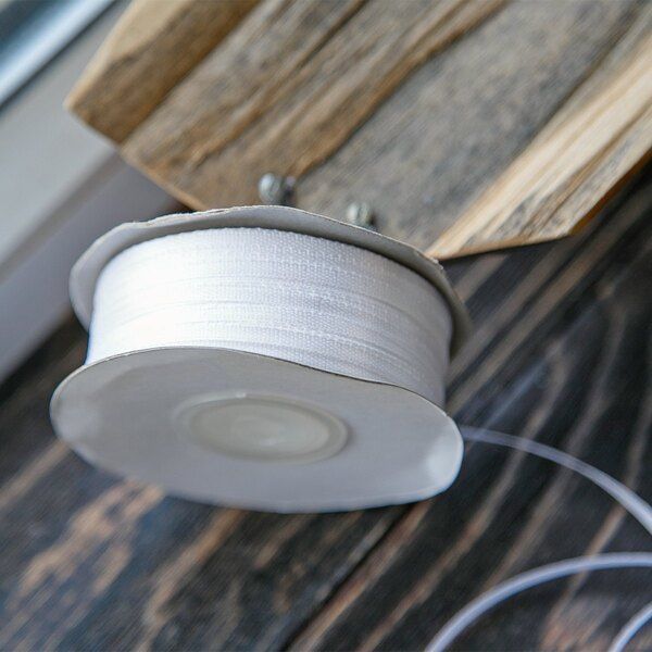 лента, атлас, цвет белый, ширина 3 мм ленты