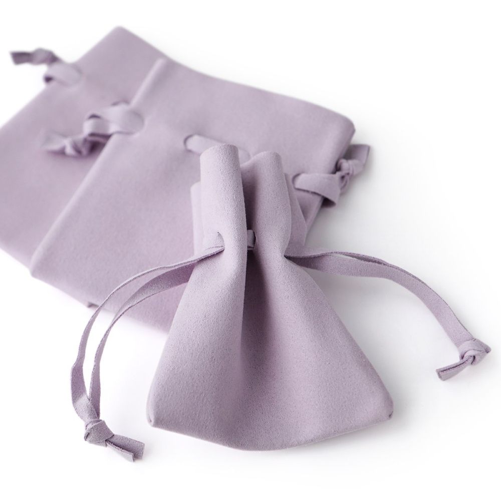 мешочек для украшений, микрофибра, цвет сиреневый, 10x8 см