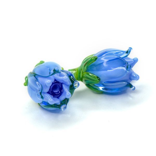 бусина, мурано "колокольчик", фигурная, барвинковый, 17х14 мм