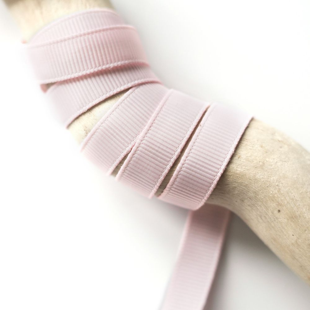 лента репсовая, цвет светло-розовый, ширина 9.5 мм ленты