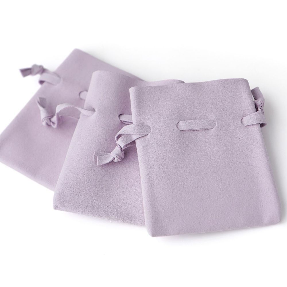 мешочек для украшений, микрофибра, цвет сиреневый, 10x8 см