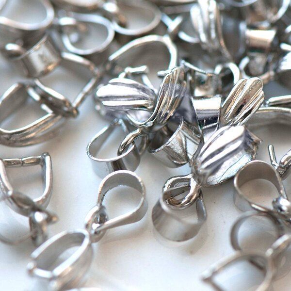 бейл с тиснением, цвет платина, 15 мм