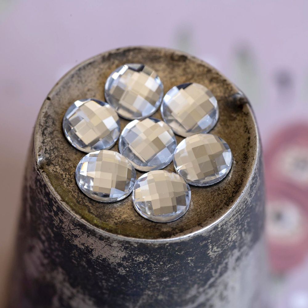 стразы термоклеевые горячей фиксации chess round, cristal, 6х6 мм
