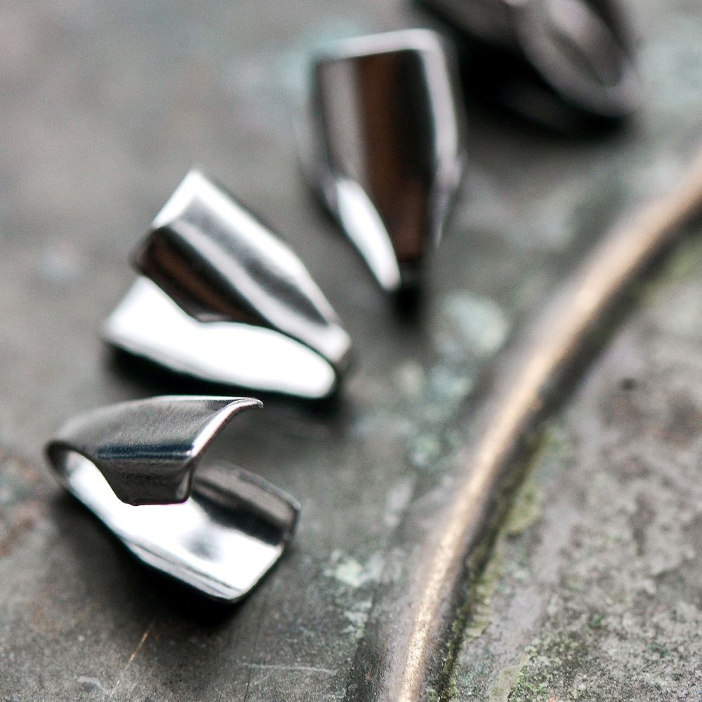 зажим для шнура, 304 stainless steel, цвет стальной, 8x4x2 мм