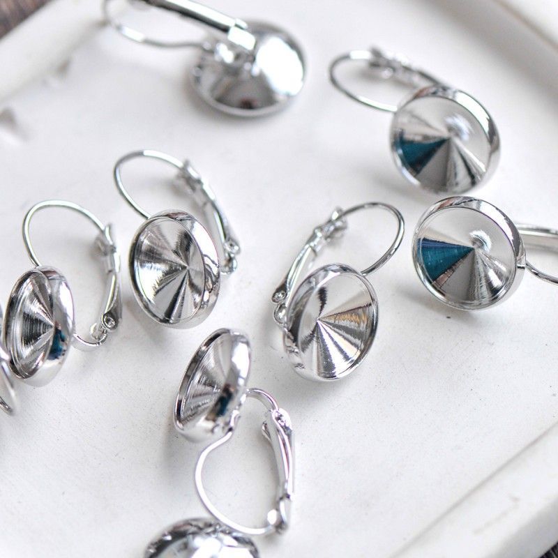 швензы "риволи", покрыты платиной, 22x14 мм