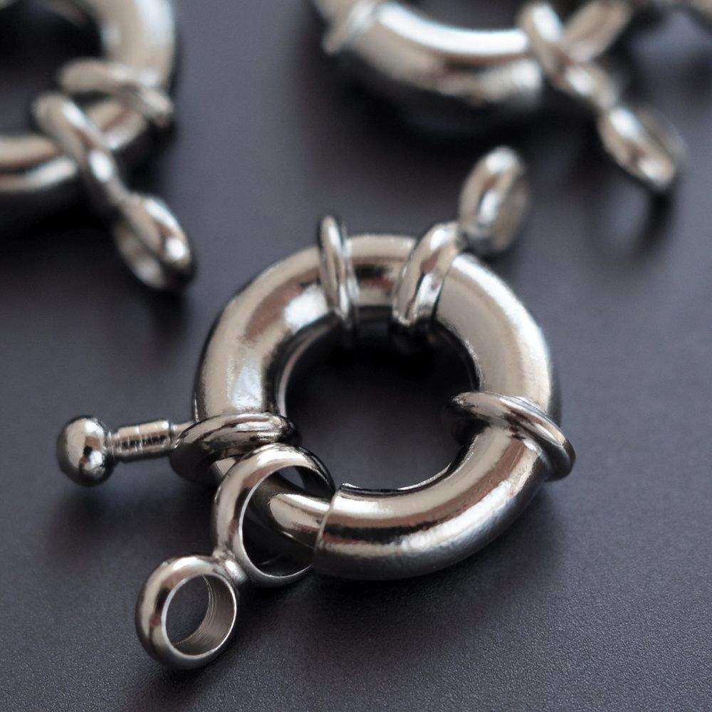 Замочки замочек-кольцо, цвет платина, 12.5-13x6 мм