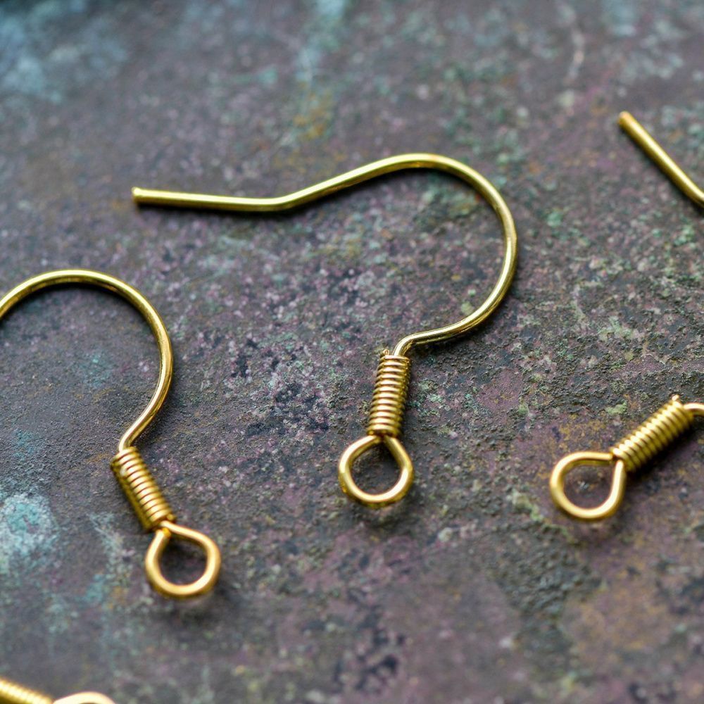 швензы "спираль", цвет золото, 14.5 мм