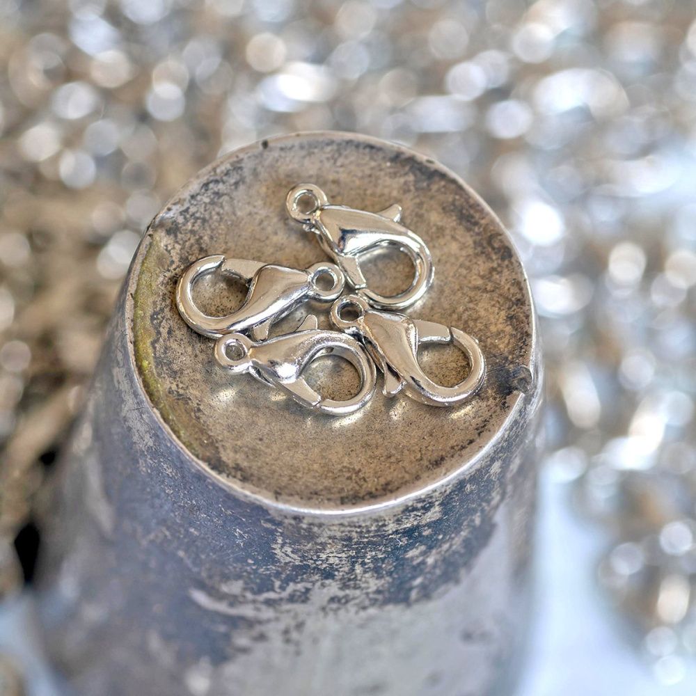 Замочки замочек-лобстер, цвет платина, 6х10 мм