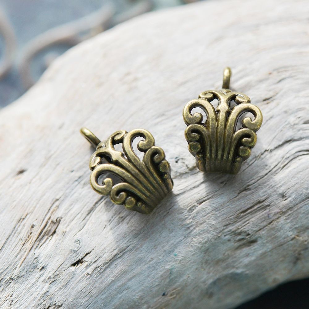 бейл "акант", цвет античная бронза, 17x10x10 мм