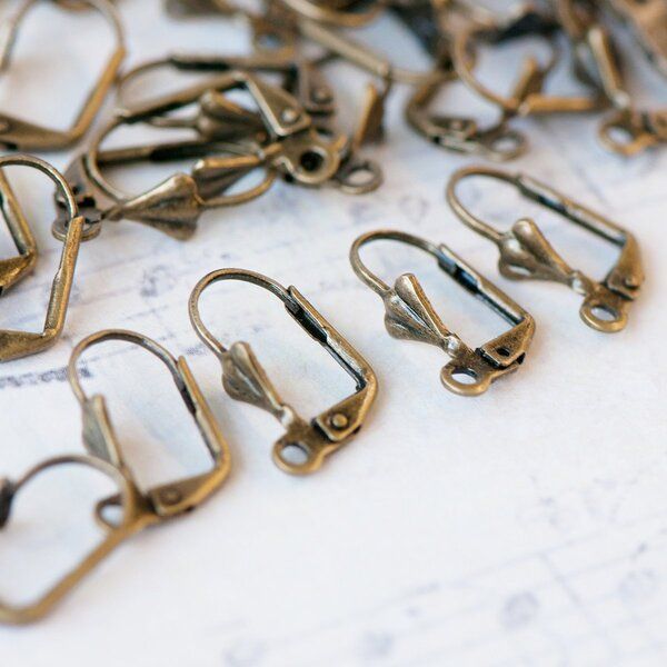 швензы "барбара", цвет античная бронза, 5.6x16.7x10.2 мм