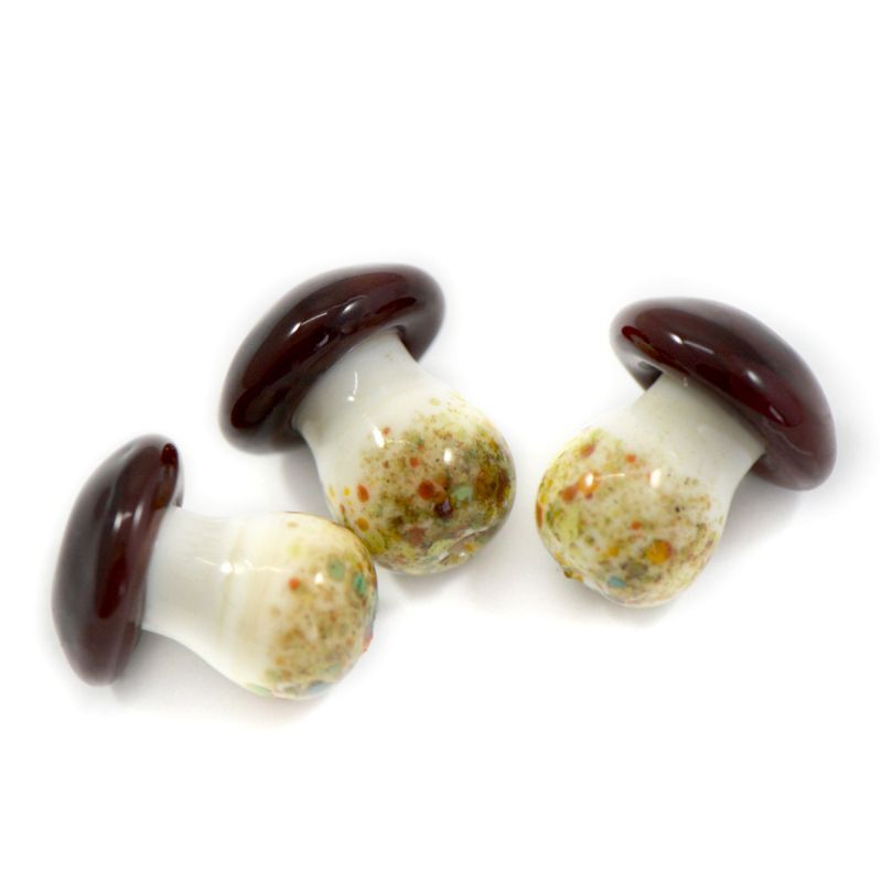 бусина, мурано "гриб боровичок", фигурная, стекло,14х14 мм