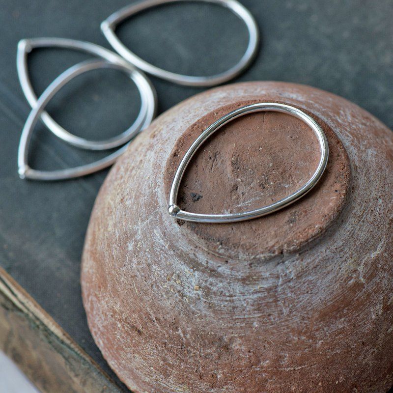 подвеска-рамка металл "дроп", цвет серебро, 44.5x33 мм