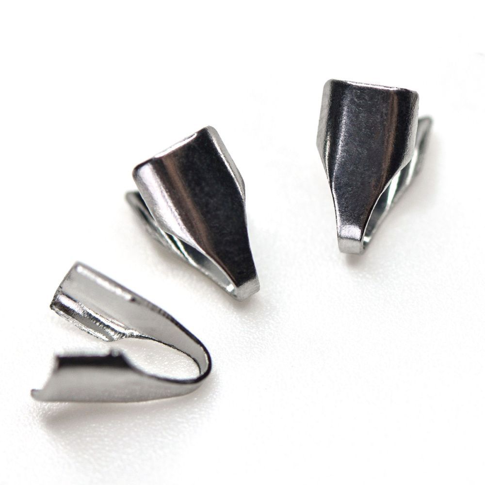 зажим для шнура, 304 stainless steel, цвет стальной, 8x4x2 мм